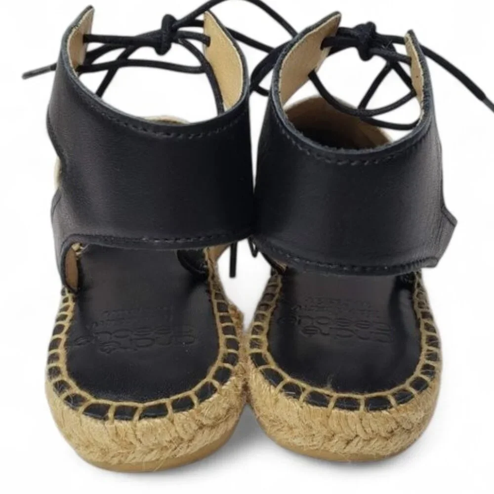 Andre Assous Women’s Snakeskin‎ Leather Ankle Strap Espadrilles Sandals Boa 9.5
